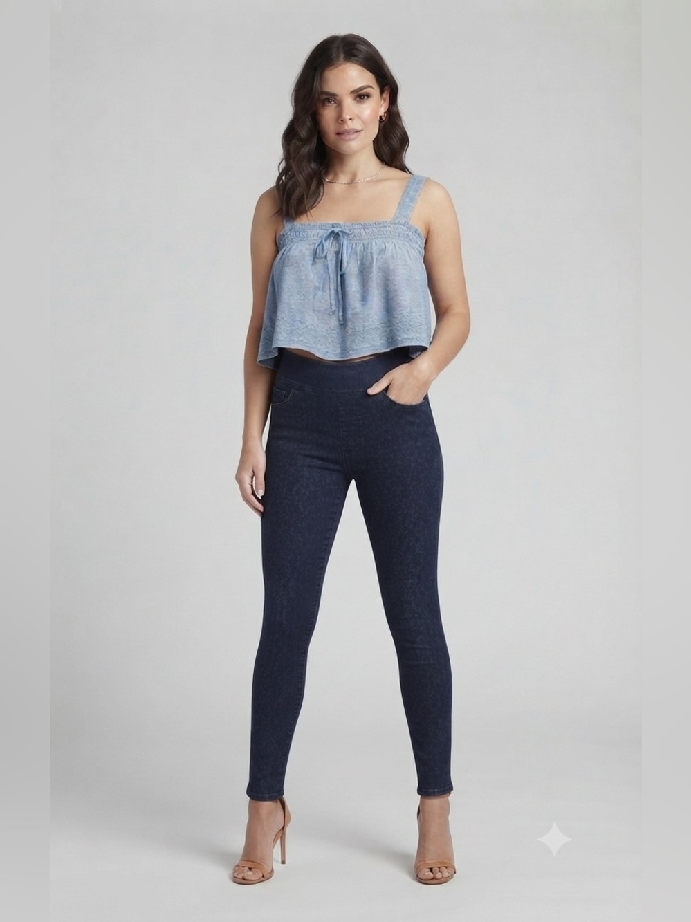 American Eagle Soft Textured Chambray Cami Top